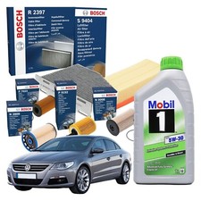 KIT TAGLIANDO 5LT OLIO + 4 FILTRI BOSCH VW PASSAT CC (357) 2.0 TDI KW 103 CV 140
