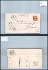 Storia postale Regno VEII da Arquata Scriva a Genova sassone 17