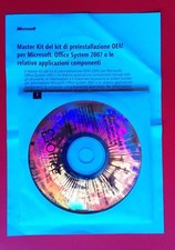 Microsoft Office System 2007 Master Kit preinstallazione OEM originale Italiano