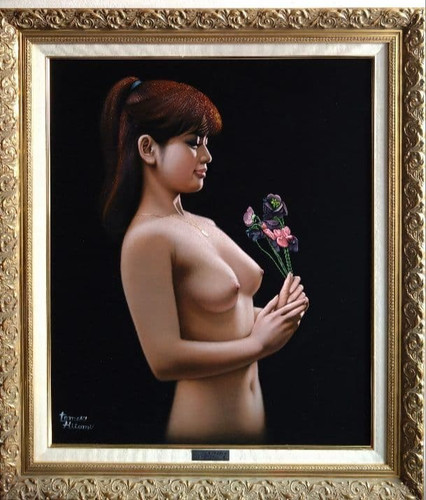 Pittura olio velluto - olio,