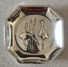 Piatto d’Argento 800/1000 gr.184,80 cm.20x20 Cesellato a mano.