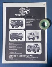 Rarissima Pubblicità Autocarri STEYR PUCH Pinzgauer del 1978