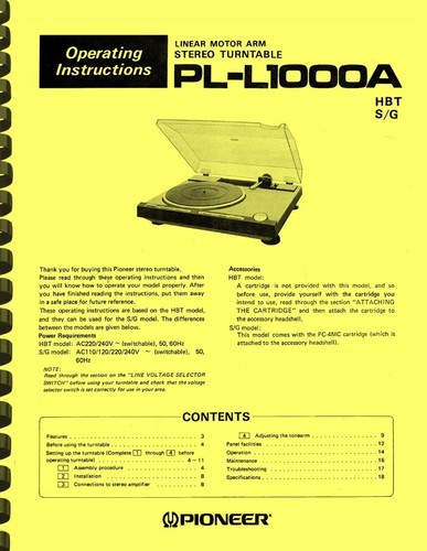 Pioneer l1000a giradischi - pioneer,