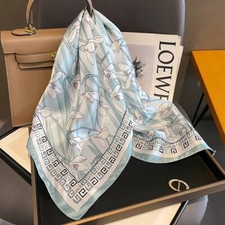 100% Silk Scarf Women Vintage