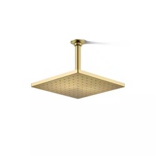 KOHLER Honesty 1,75 GPM 10 pollici Soffione doccia a soffitto vibrante ottone spazzolato moderno