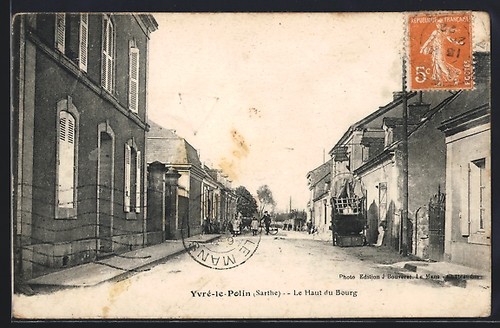 Cpa yvré pôlin le - yvré-le-pôlin,, haut
