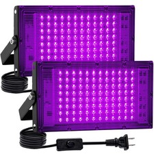 2 Pack 100W Black Light, LED