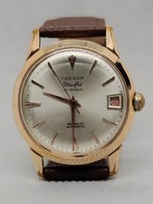 Orologio svizzero Tressa Ultra Flat 30 Jewels automatico placcato oro anni 70