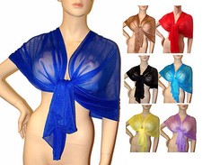 Glitter Sciarpa Fluard Scialle Elegante da Uomo,Donna Coprispalle Stola 11 color