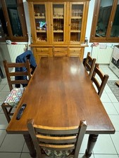 tavolo In Legno Massiccio 2x1mt Allungabile fino a 3mt completo di 8 Sedie