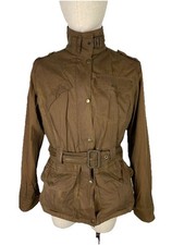 Barbour L77 Flyweight Wax Amelia Waxed giacca con cintura da donna taglia UK ...