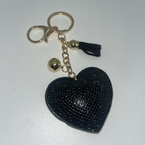 Portachiavi cuore nero donna - cuore,