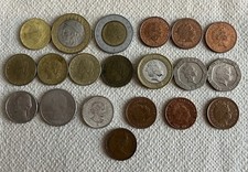 Lotto monete regno unito one - one, 1