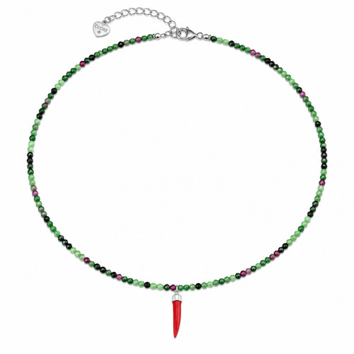 Collana rubino zoisite - rubino,