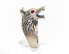 Vintage 925er Anello,Cane Wolf