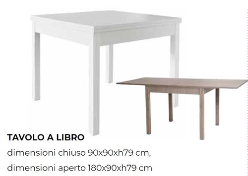 Tavolo quadrato allungabile - allungabile, a