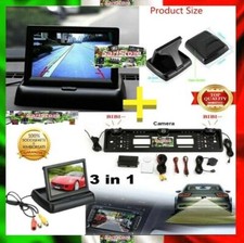 Portatarga con 2 Sensori  , Telecamera , Monitor KIT Completo Parcheggio Auto