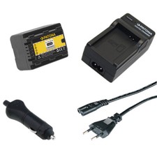Batteria Patona + caricabatteria casa/auto per Panasonic HDC-SD80R,HDC-SD80S