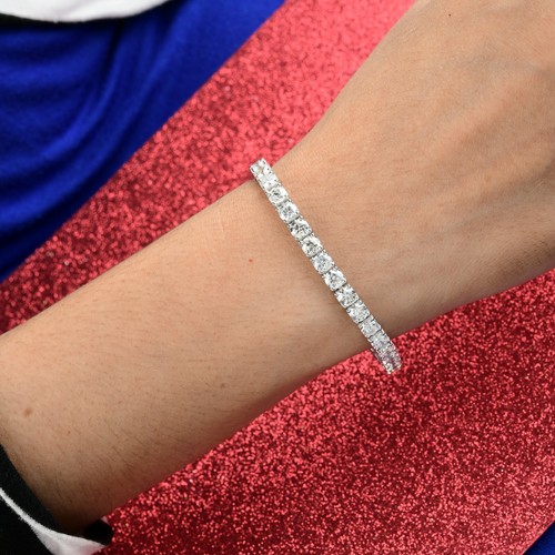 14k oro bianco braccialetto - bianco,