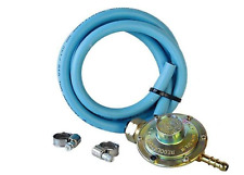 Kit Per Stufa a Gas Regolatore Bombola GPL/Butano Con Tubo 120 cm e 2 Fascette