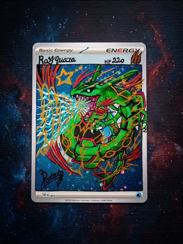 Carta pokemon rayquaza gold - pokemon,