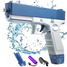 PISTOLA AD ACQUA GIOCATTOLO WATER GUN ROSA BLU PER BAMBINI RICARICABILE GIOCO
