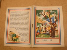 Vecchio quaderno scolastico con favola IL TESORO DEI BRIGANTI a righi di scuola