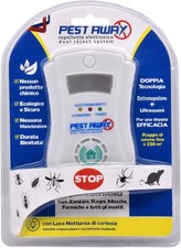 Repellente Ultrasuoni+Elettromagnetico contro Zanzare e Topi con luce notturna