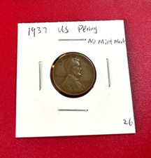 1937 US Moneta Penny Nessun Mint Segno - Simpatica per Monete