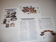 Brochure Doppio Giradischi '74 4pgs, Specifiche+Info+Articoli 1229, 1218, 1216, 1214