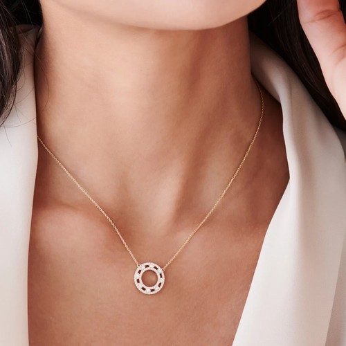 Collana rotonda solitario