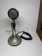 Microfono microfono CB vintage Astatic D-104 argento Lollipop con supporto base T-UG8 4 pin