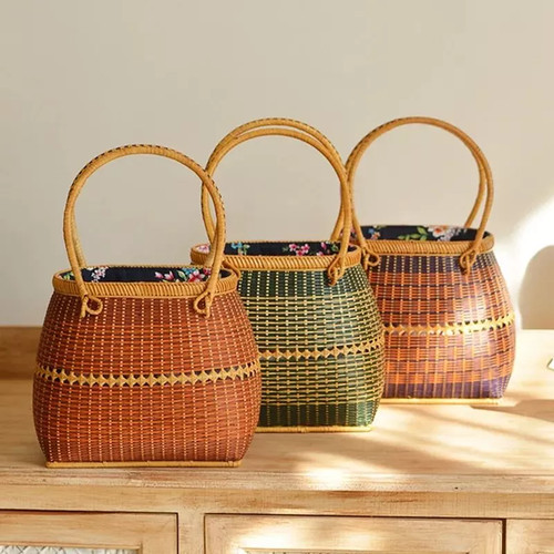 Borsa intrecciata multicolor - intrecciata,