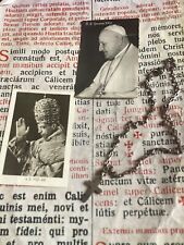 RARA FOTO VERE PAPA: Pio XII e Giovanni XXIII+ croce e catena argento sterling 925