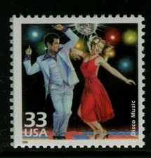1999 Celebrate the 1970s Disco Music singolo 33c francobollo, Sc#3189d, MNH, OG
