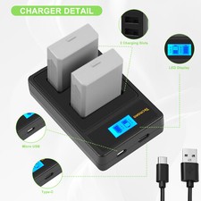 2x 1.8AH LP-E8 batteria e