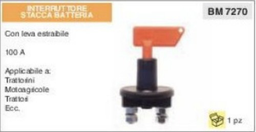 Interruttore stacca batteria - interruttore,
