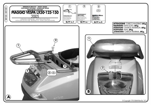 Sr105 givi attacco - givi, baule