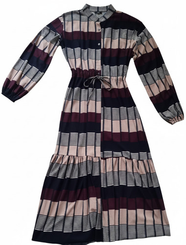 Abito donna midi quadri quadri