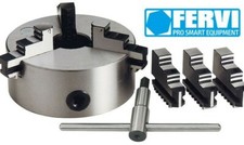 Mandrino autocentrante di precisione per tornio Fervi 100 mm 3+3 griffe chiave