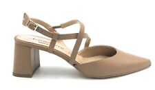 Altramarea 35516 decollete slingback pelle nappa marrone teak tacco T 7cm