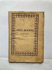 Anna Bolena Teatro La Fenice Venezia 1834 Pasta Tadolini Donzelli libretto opera