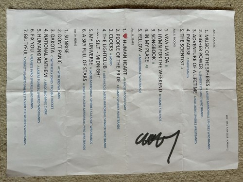 Coldplay autographed signed - autographed,
