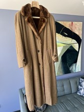 Cappotto lana foderato visone