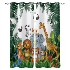 Tenda Blaout Animali della Foresta Cartoni Animati Bambini con Stampa Digitale per Camera da Letto