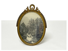 Portafoto vintage antico da tavolo porta foto stile Impero in ottone fine 800