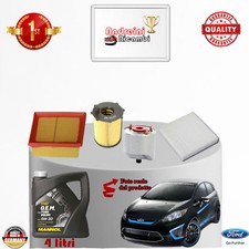 KIT TAGLIANDO FILTRI + OLIO FORD FIESTA VI 1.6 TDCi 70KW 95CV DAL 2010 ->