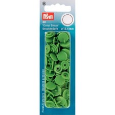 30 BOTTONI A PRESSIONE AUTOMATICI IN PLASTICA VERDE PRYM COLOR SNAPS 393114