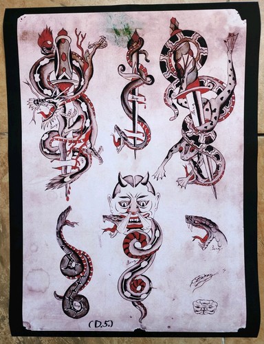 Antico tatuaggio serpente - tatuaggio,