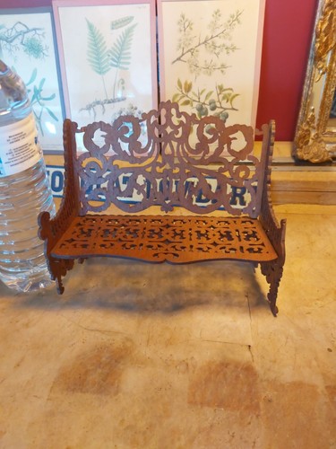 Panca legno intagliato pizzo - legno,
